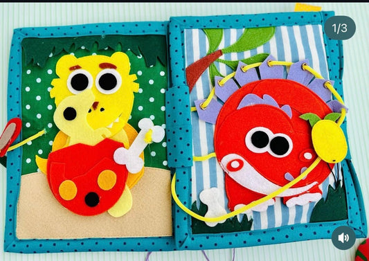 Dino Quiet Book - yarnandyawn