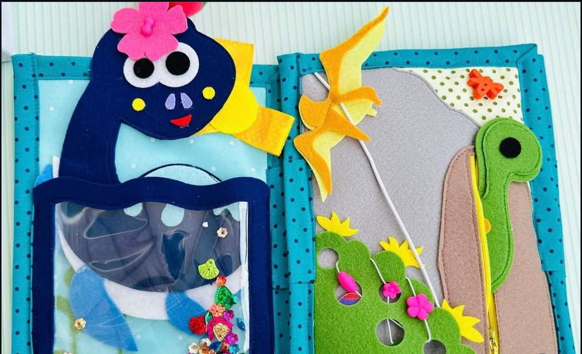 Dino Quiet Book - yarnandyawn