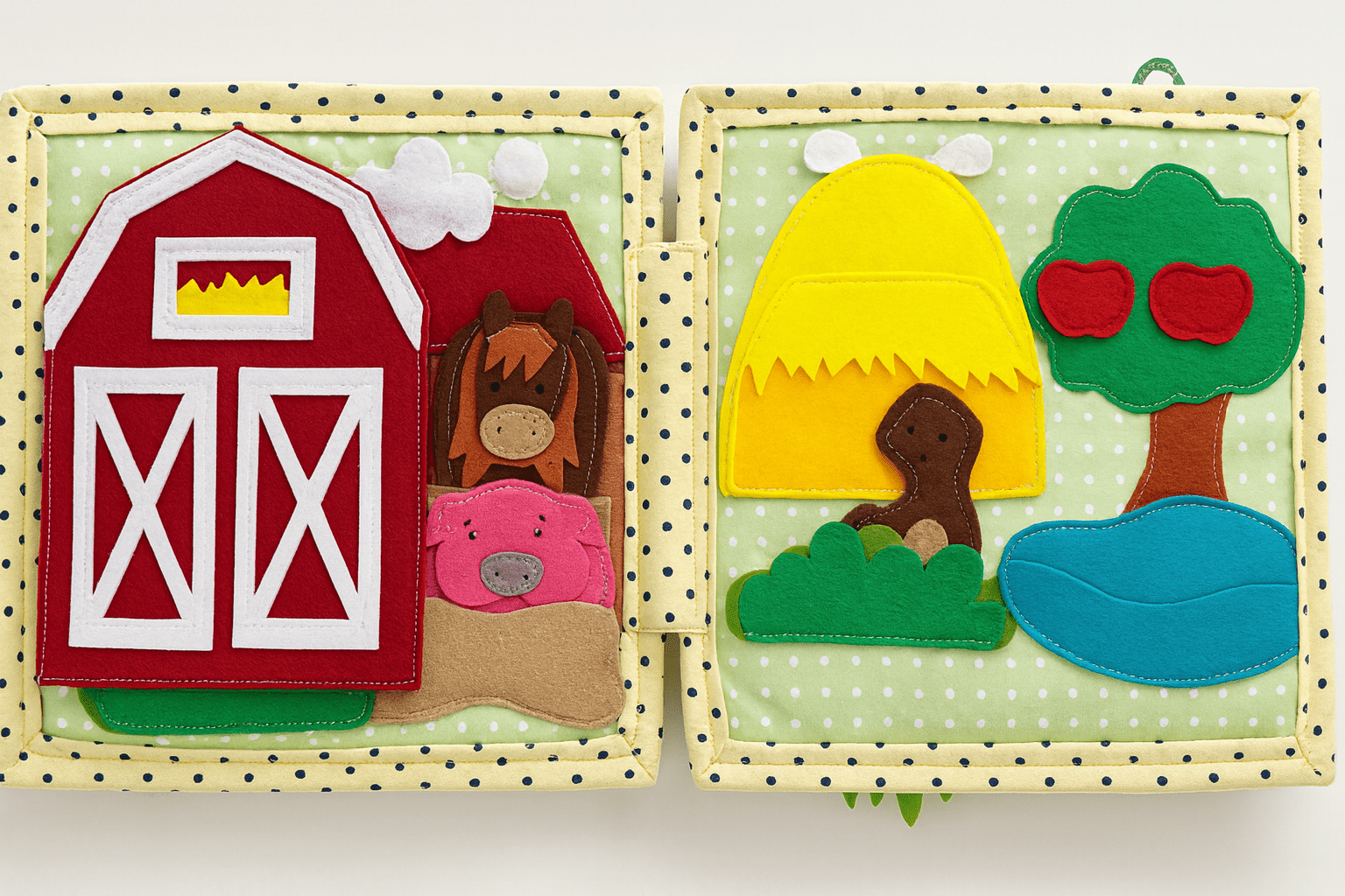 Animal Quiet Book – Farm, Jungle &amp; Sea Adventure ( 6 pages) 8 *8 inches - yarnandyawn