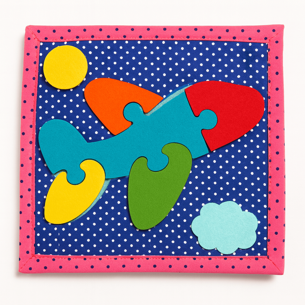 Pink Penguin quiet book - 7 activity pages - yarnandyawn