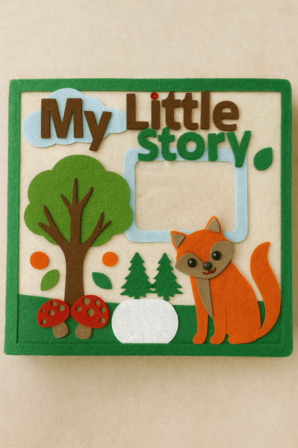 Handmade Felt Baby Memory Book – First Year Keepsake | Personalized Photo Book for Baby Milestones - yarnandyawn