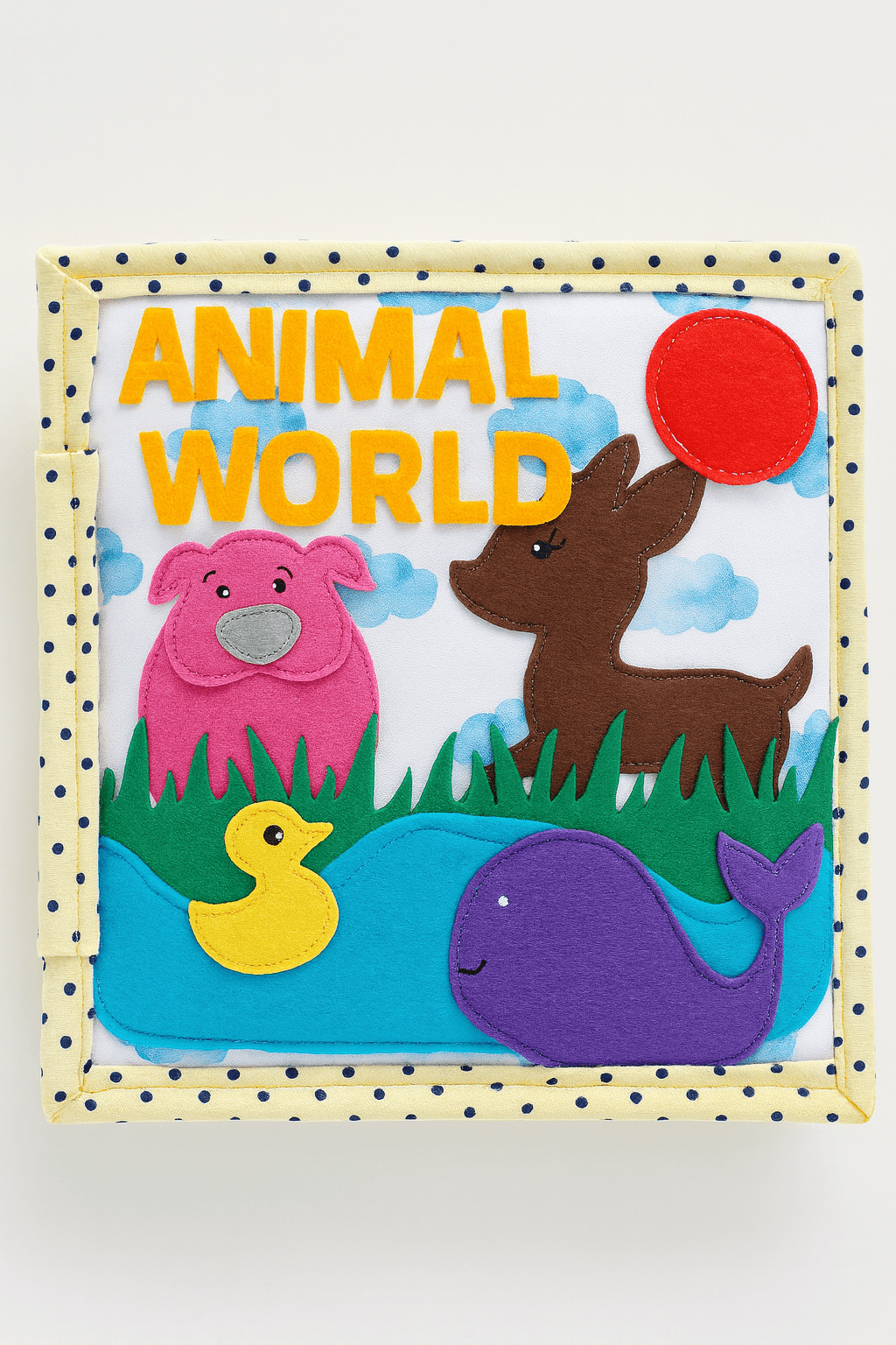 Animal Quiet Book – Farm, Jungle &amp; Sea Adventure ( 6 pages) 8 *8 inches - yarnandyawn