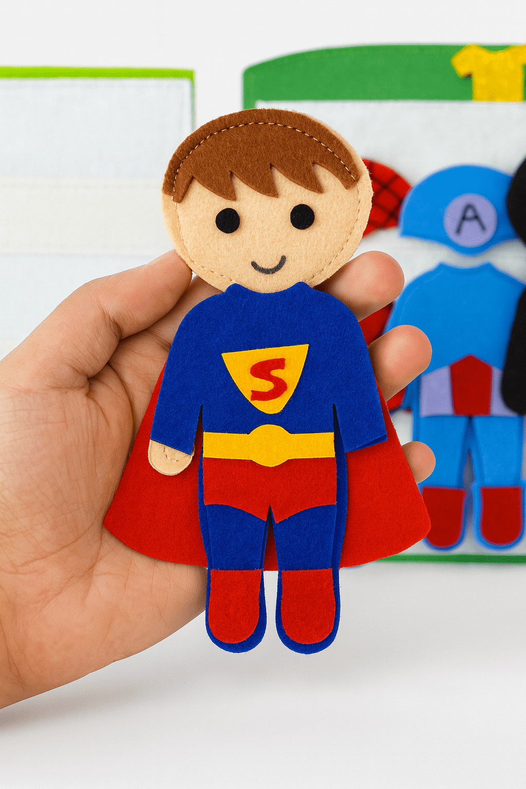 Felt Superhero Dress - Up Set | Mix & Match Outfits - yarnandyawn