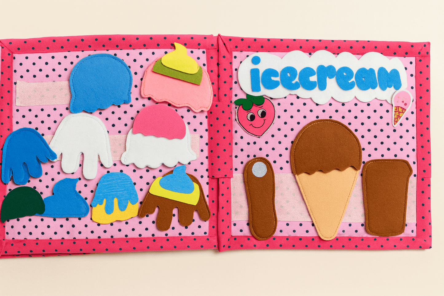 Pink Penguin quiet book - 7 activity pages - yarnandyawn