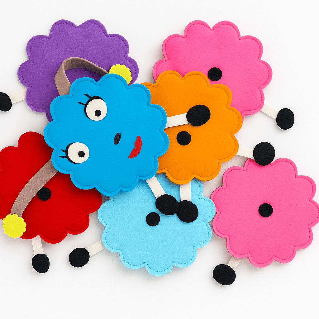 Stackable Felt Caterpillar Toy – Montessori Hand - Eye Coordination & Travel Learning Toy - yarnandyawn