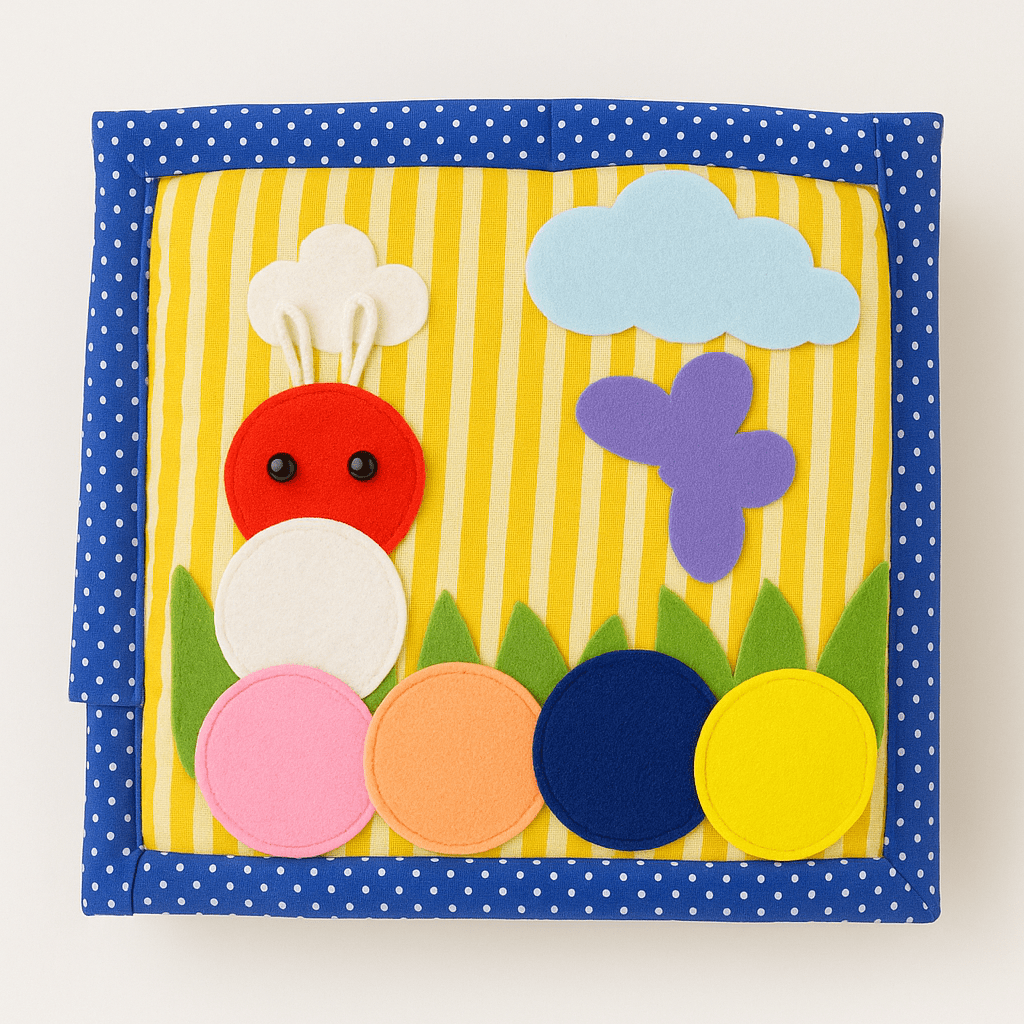 Caterpillar - Pretend Play Quiet Book - 7 page activities - yarnandyawn