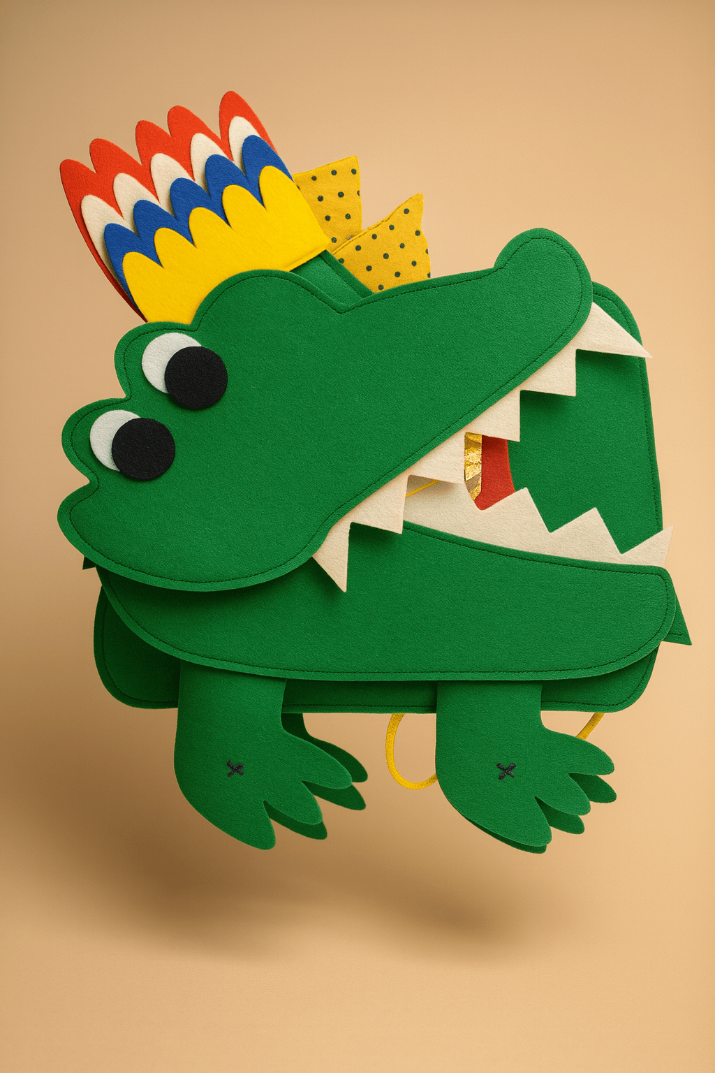 Crocodile Busy Board Felt Toy – Montessori Skill Builder & Pretend Play Adventure - yarnandyawn