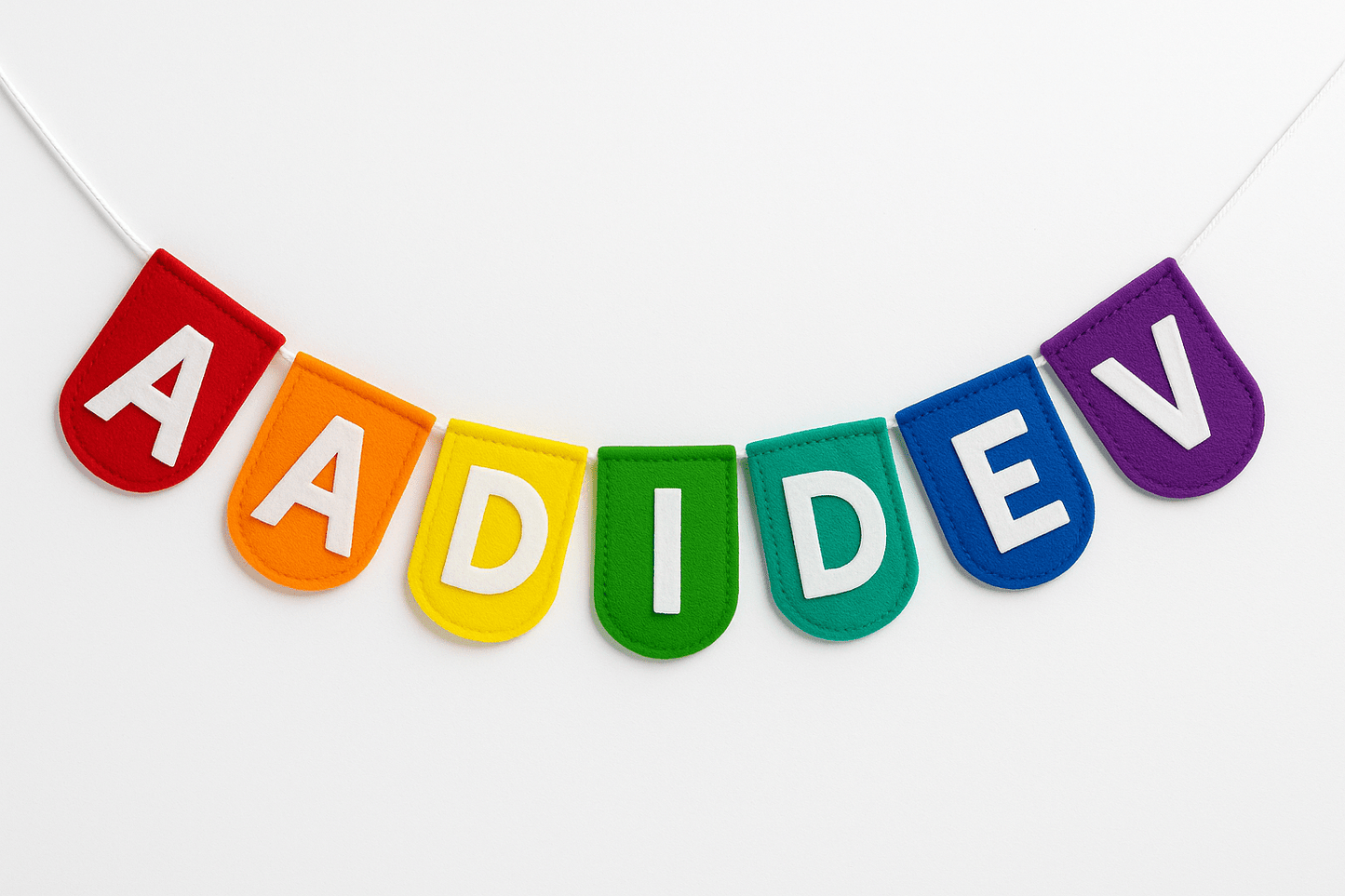 Handcrafted Felt Name Banner - Personalised - yarnandyawn