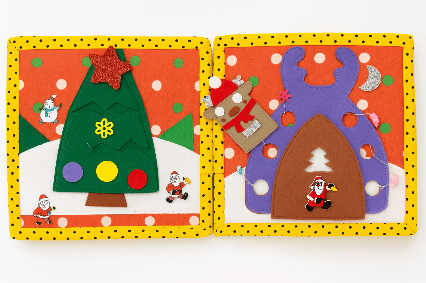 Holiday Sensory Quiet Book – Montessori Christmas Activities for Toddlers & Preschoolers - yarnandyawn