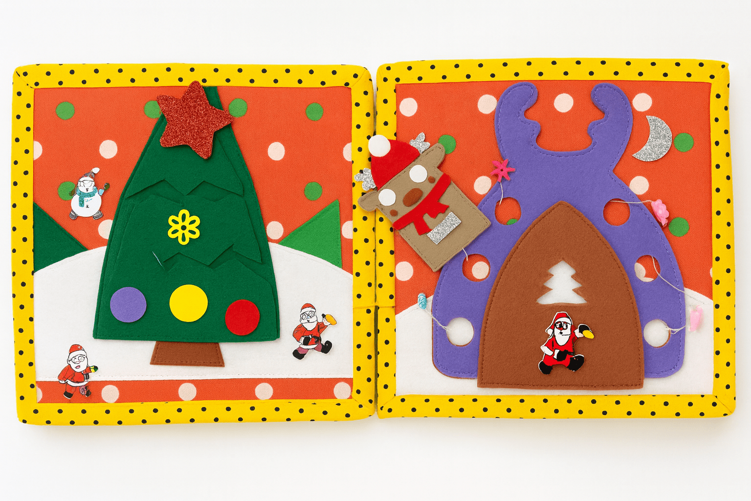 Holiday Sensory Quiet Book – Montessori Christmas Activities for Toddlers & Preschoolers - yarnandyawn