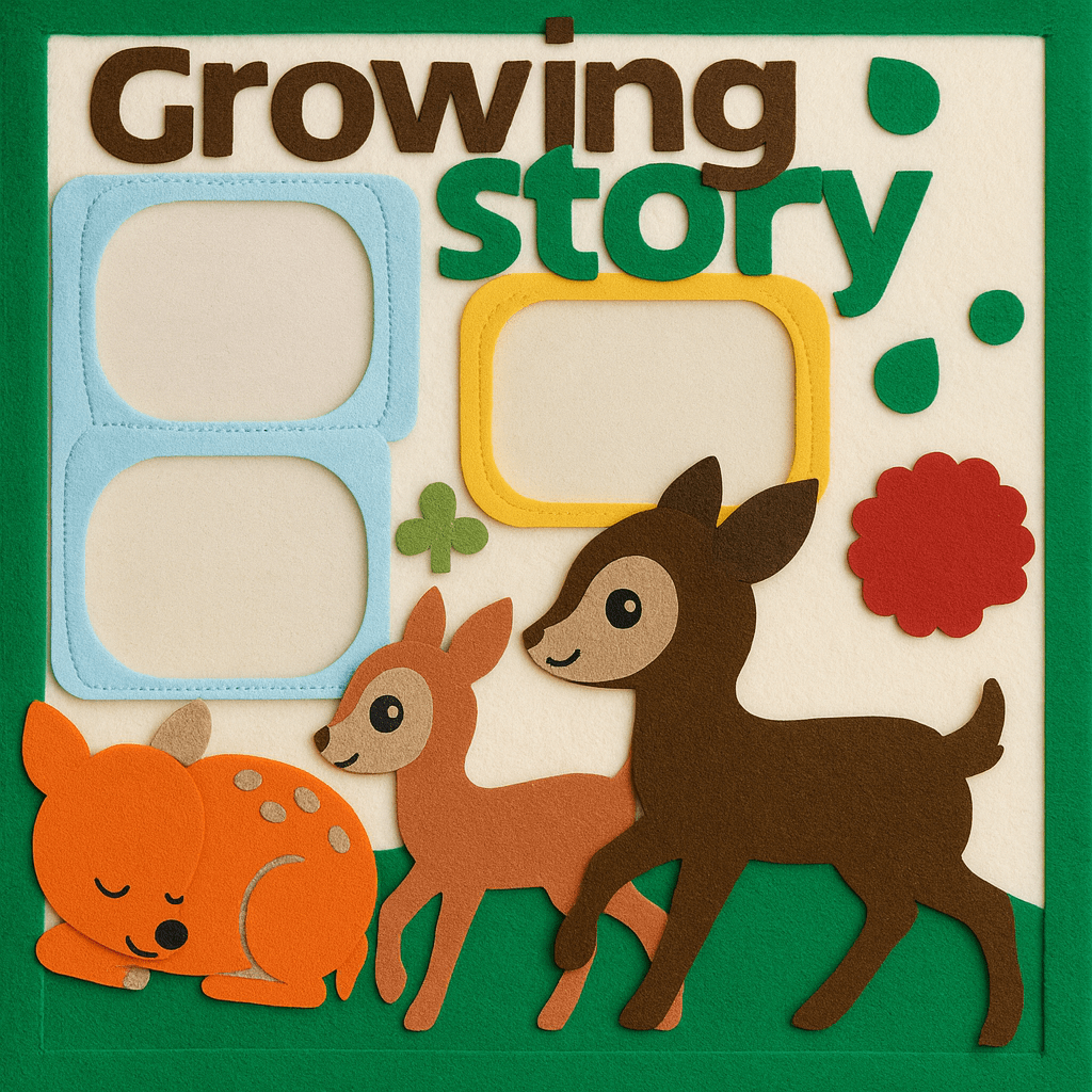 Handmade Felt Baby Memory Book – First Year Keepsake | Personalized Photo Book for Baby Milestones - yarnandyawn